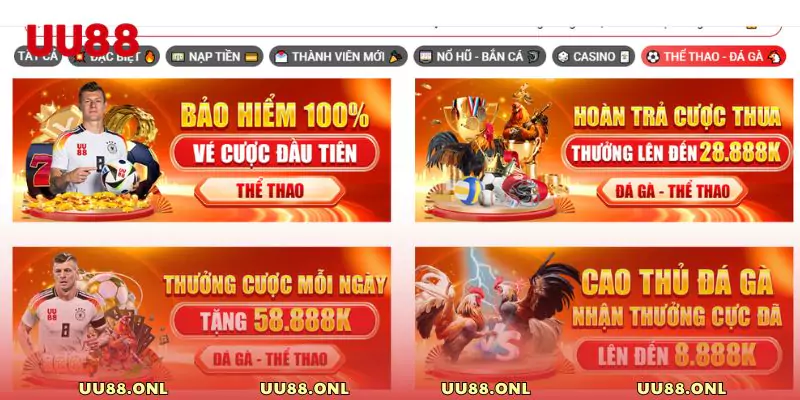 Điểm hấp dẫn của khuyến mãi UU88